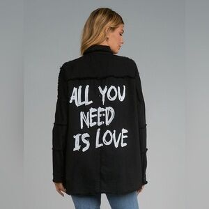 Elan All You Need Is Love Shirt Jacket Small